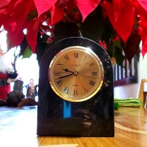 Danbury Quartz Marbled Desk Clock